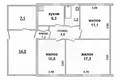 Wohnung 3 zimmer 56 m² Chadasy, Belarus