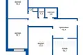 3 room apartment 76 m² Barysaw, Belarus