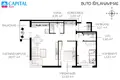 3 room apartment 76 m² Vilnius, Lithuania