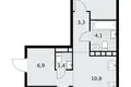 3 room apartment 60 m² Postnikovo, Russia