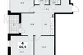 4 room apartment 67 m² Moscow, Russia