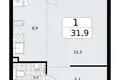 Mieszkanie 1 pokój 32 m² Troick, Rosja