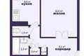 3 room apartment 62 m² Potokskiy selskiy Sovet, Belarus