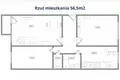 3 room apartment 57 m² Poznan, Poland