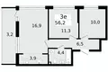 Apartamento 3 habitaciones 56 m² Vsevolozhsk, Rusia