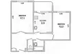 Квартира 2 комнаты 53 м² Мухавецкий сельский Совет, Беларусь
