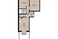 Appartement 3 chambres 66 m² Kalodziscanski sielski Saviet, Bélarus