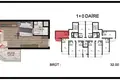 Appartement 1 chambre 33 m² Mezitli, Turquie