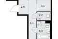 Apartamento 2 habitaciones 52 m² Kommunarka, Rusia