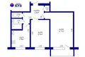 2 room apartment 38 m² Minsk, Belarus