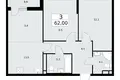 3 room apartment 62 m² Postnikovo, Russia