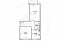 2 room apartment 51 m² Lieninski, Belarus