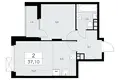 2 room apartment 37 m² poselenie Sosenskoe, Russia