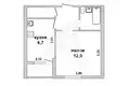 Appartement 1 chambre 28 m² Muhavecki selski Savet, Bélarus