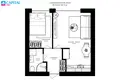 Appartement 1 chambre 29 m² Vilnius, Lituanie
