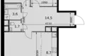 3 room apartment 76 m² Razvilka, Russia