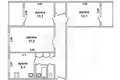 3 room apartment 69 m² Muchaviecki sielski Saviet, Belarus