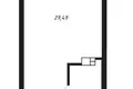 1 room apartment 29 m² Minsk, Belarus