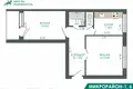 Apartamento 2 habitaciones 50 m² Zdanovicki siel ski Saviet, Bielorrusia