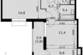 Mieszkanie 2 pokoi 47 m² Razvilka, Rosja