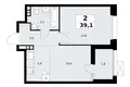 2 room apartment 39 m² poselenie Sosenskoe, Russia