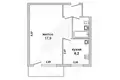 1 room apartment 30 m² Brest, Belarus