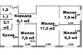 Квартира 4 комнаты 59 м² Минск, Беларусь