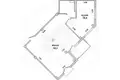 2 room apartment 78 m² Muchaviecki sielski Saviet, Belarus
