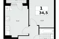 Mieszkanie 1 pokój 35 m² poselenie Sosenskoe, Rosja