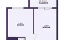 1 room apartment 40 m² Minsk, Belarus