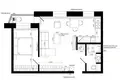 2 room apartment 46 m² Rahachow, Belarus