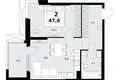 2 room apartment 48 m² Kommunarka, Russia