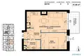 1 bedroom apartment 41 m² Poznan, Poland