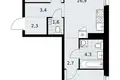 Квартира 2 комнаты 59 м² район Коммунарка, Россия