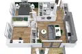 3 room apartment 54 m² Vilnius, Lithuania