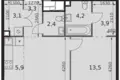 Apartamento 2 habitaciones 50 m² Moscú, Rusia