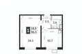 Wohnung 1 zimmer 36 m² Leninsky District, Russland