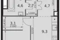 Квартира 1 комната 37 м² Москва, Россия
