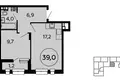 Квартира 1 комната 39 м² Москва, Россия