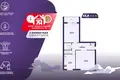 2 room apartment 54 m² Astrashycki Haradok, Belarus
