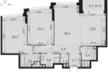 Квартира 3 комнаты 85 м² Москва, Россия