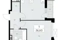 1 room apartment 37 m² Moscow, Russia