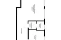 2 room apartment 43 m² Warsaw, Poland