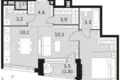 Квартира 2 комнаты 51 м² Москва, Россия