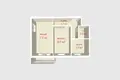 Wohnung 2 zimmer 44 m² Minsk, Belarus
