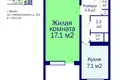 1 room apartment 33 m² Minsk, Belarus