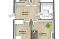 Apartamento 3 habitaciones 62 m² Klaipeda, Lituania