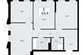 Wohnung 3 zimmer 70 m² Troizk, Russland