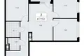 3 room apartment 68 m² Krasnoye Selo, Russia