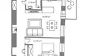 3 room apartment 66 m² Vilnius, Lithuania